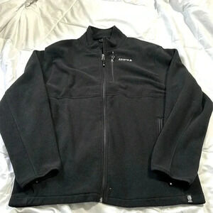 SOLARIS Men's fleece jacket Full Zip 3 Pockets Black Size XL outdoors